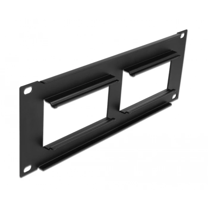 Patch Panel Delock Easy 45 81379, 10", 2U, 90.5x45.2mm x2, μαύρο