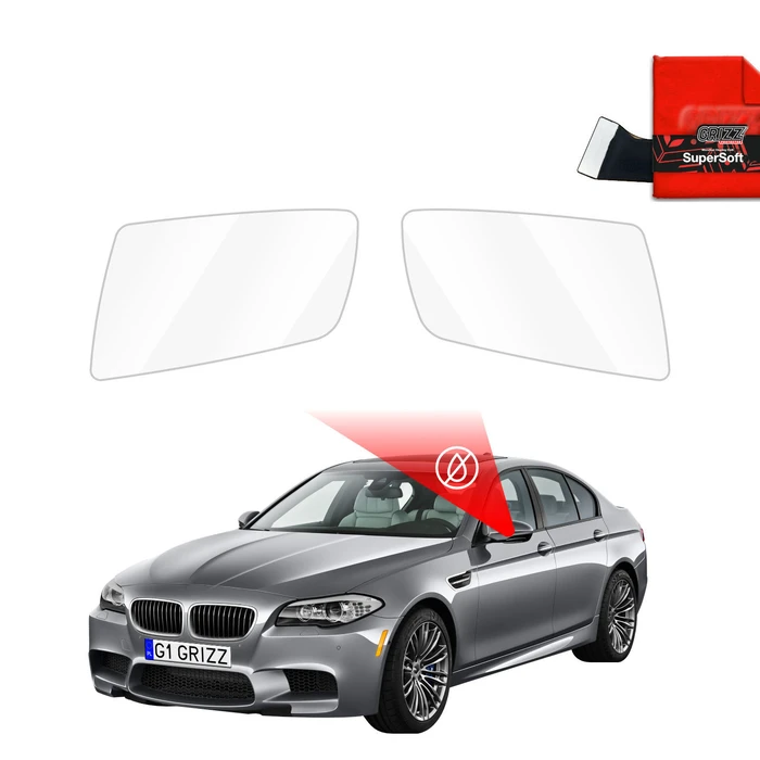 GrizzGlass ZeroDrop Rain-repellent mirror film for BMW 5 E60 (2003-2010)