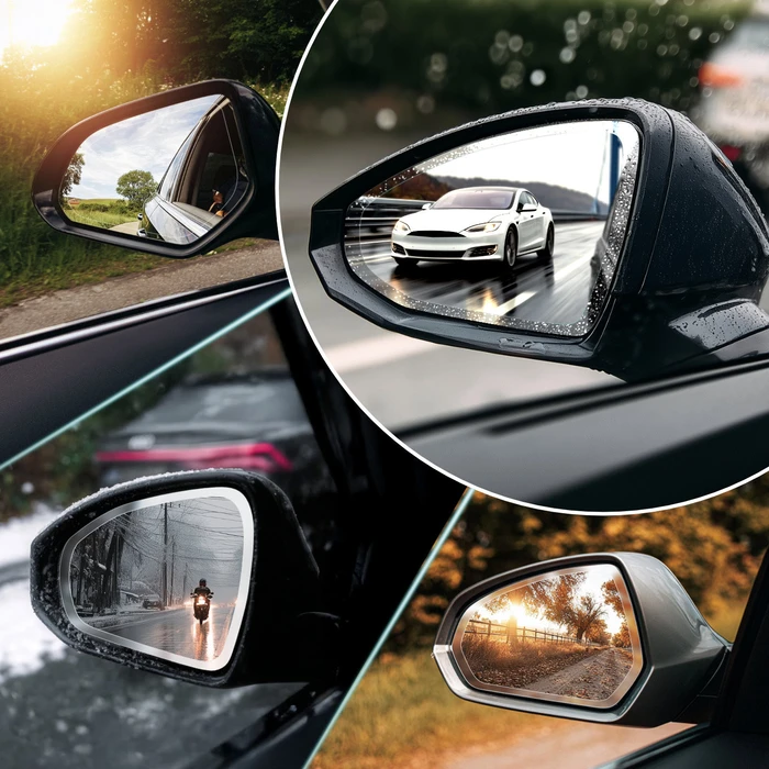 GrizzGlass ZeroDrop Rain-repellent mirror film for Dacia Duster (2013-2017)