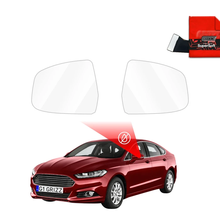GrizzGlass ZeroDrop Rain-repellent mirror film for Ford Mondeo Mk5 (2014-2019)