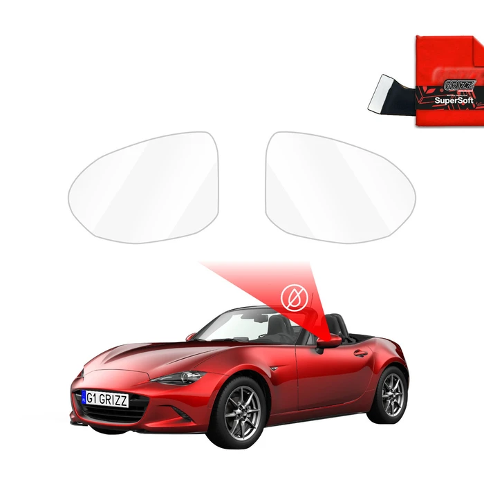 GrizzGlass ZeroDrop Rain-repellent mirror film for Mazda MX-5 (2019-2025)