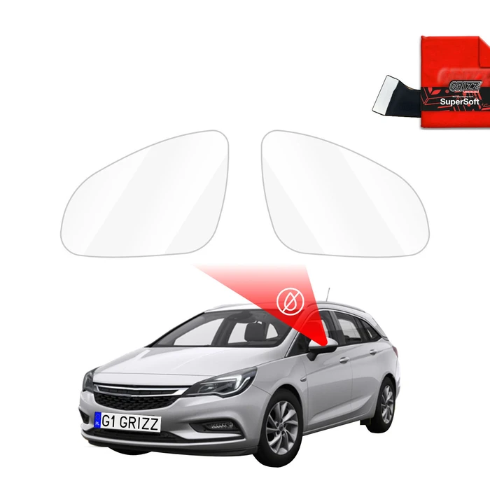 GrizzGlass ZeroDrop Rain-repellent mirror film for Opel Astra K (2015-2021)