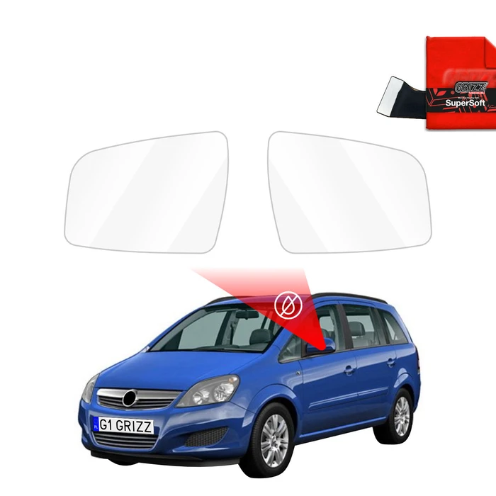 GrizzGlass ZeroDrop Rain-repellent mirror film for Opel Zafira B (2008-2011)