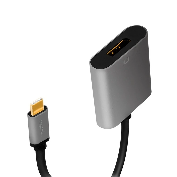 Αντάπτορας Logilink Usb-C To Dp/F , 4k/60hz, Alu, 0.15m