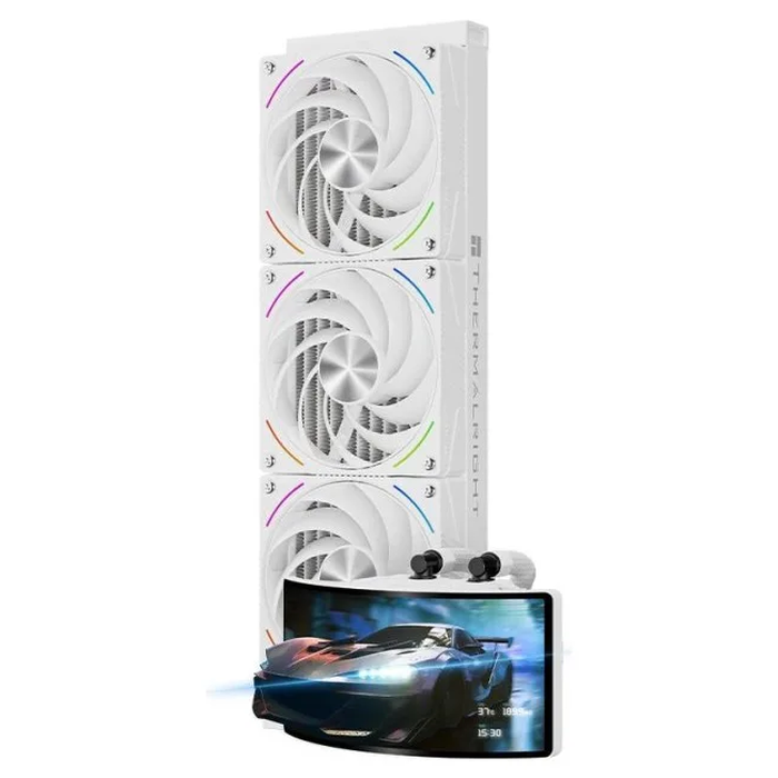Thermalright Rainbow Vision 360 Turbo ARGB White - 360mm AIO CPU Liquid Cooler with 6.67" OLED and 3x 120mm Turbo ARGB Fans