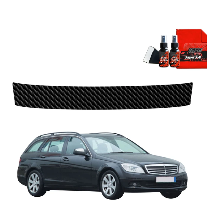 GrizzGlass BodyShield Carbon boot sill film for Mercedes Benz C-Class S204 Kombi (2007-2011)