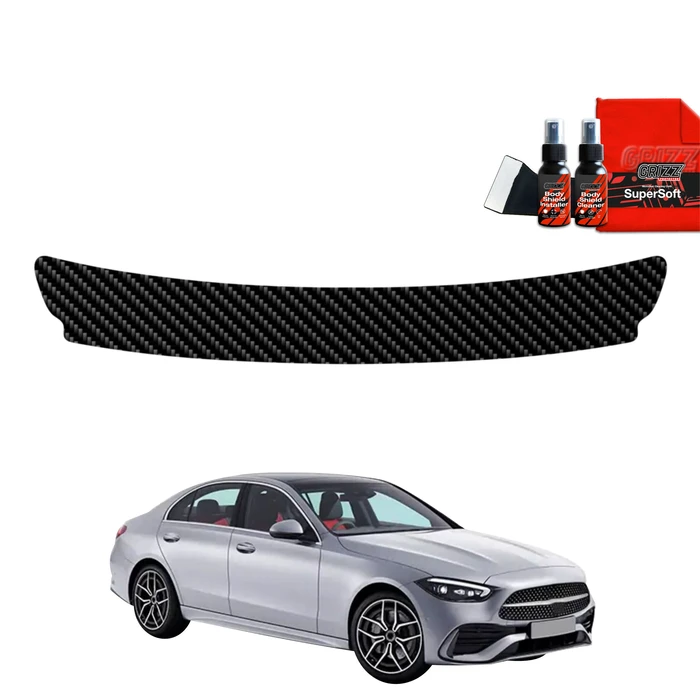 GrizzGlass BodyShield Carbon boot sill film for Mercedes C-Class (2021-2025)