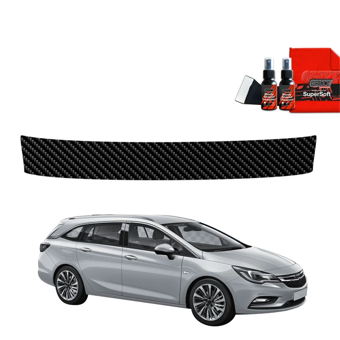 GrizzGlass BodyShield Carbon boot sill film for Opel Astra J Kombi 5D (2012-2015)