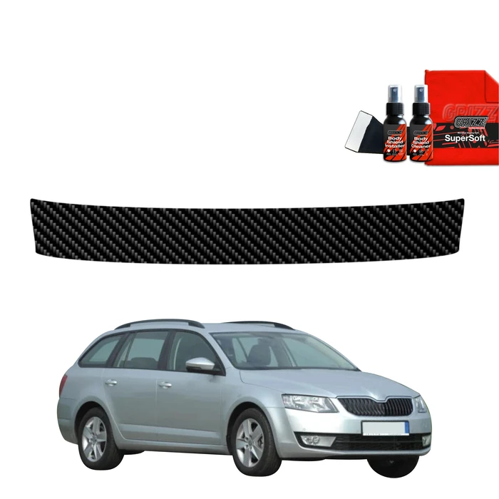 GrizzGlass BodyShield Carbon boot sill film for Skoda Octavia 3 Kombi 5D (2017-2020)