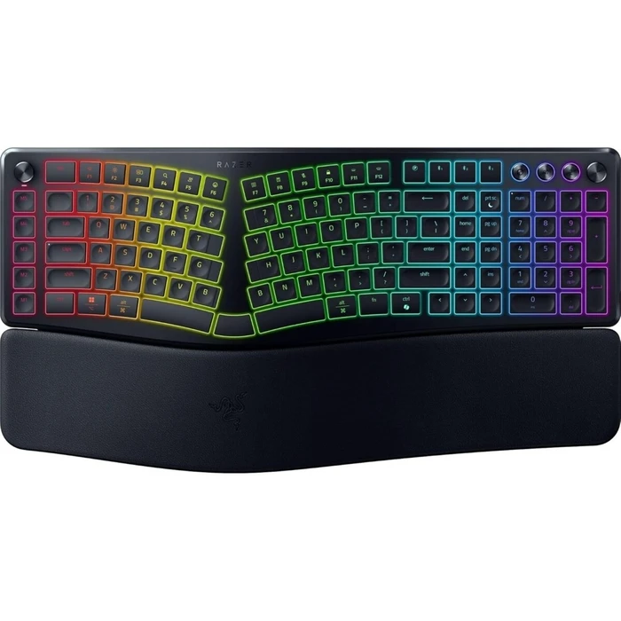 RAZER Pro Type Ergo - Split Keyboard - Low Profile - Wrist Rest - AI Prompt Master - RGB - MACROS