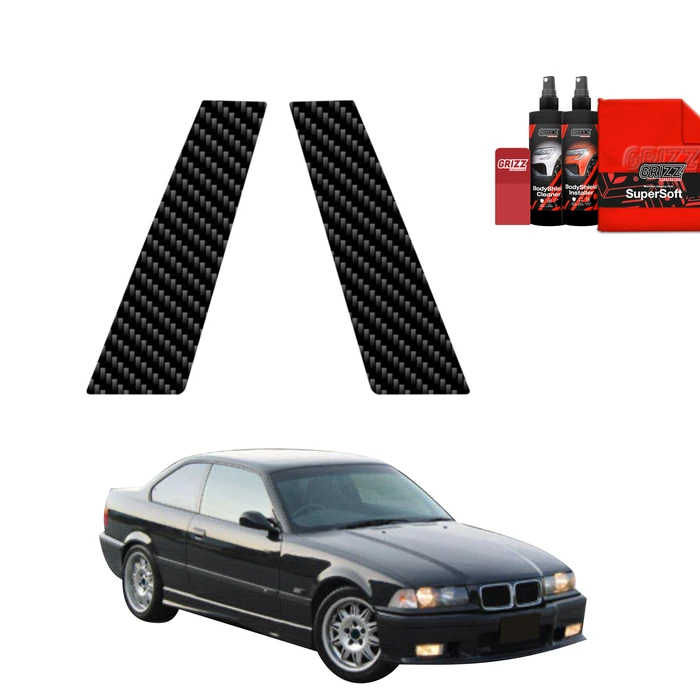 GrizzGlass BodyShield Carbon pillar film for BMW 3 E36 Coupe (1991-1999) [2in1]