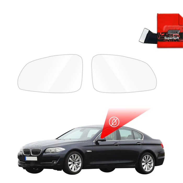 GrizzGlass ZeroDrop Rain-repellent mirror film for BMW 5 F10 Sedan PreLCI (2010-2012)