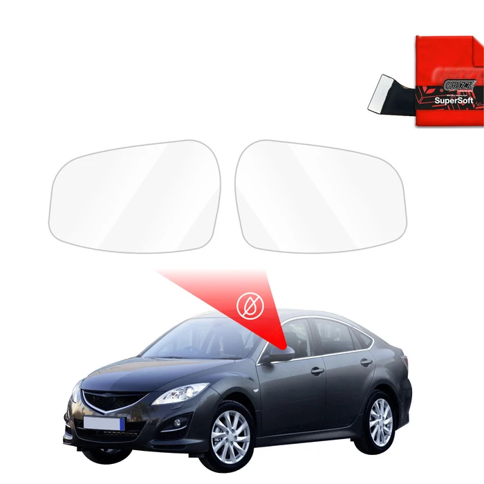 GrizzGlass ZeroDrop Rain-repellent mirror film for Mazda 6 2 Sedan 4D (2010-2013)