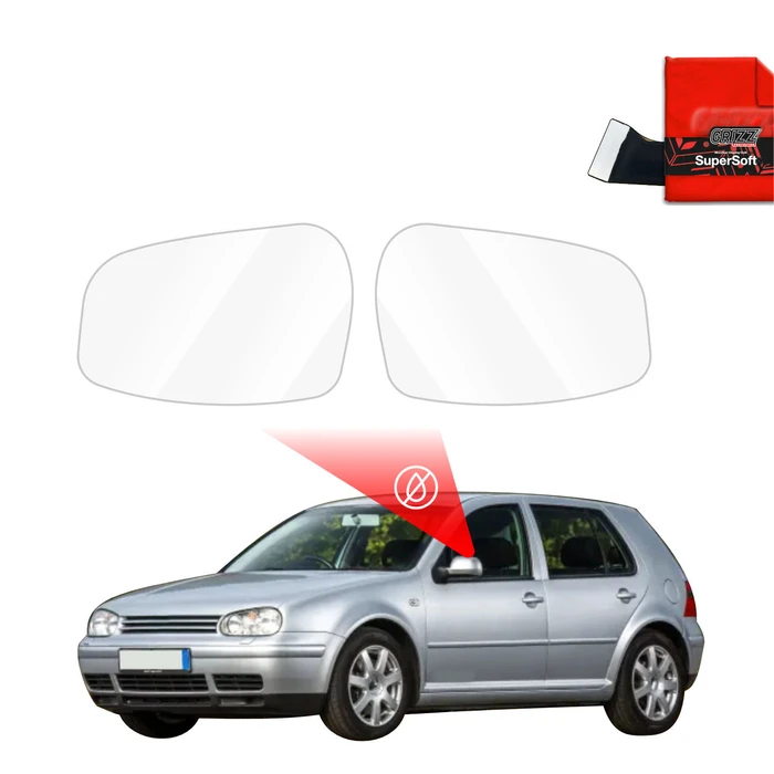 GrizzGlass ZeroDrop Rain-repellent mirror film for Volkswagen Golf 4 hatchback 5D (1997-2003)