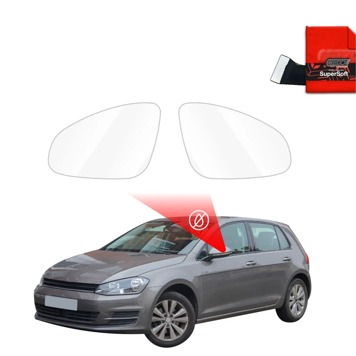 GrizzGlass ZeroDrop Rain-repellent mirror film for Volkswagen Golf 7 Hatchback 5D (2012-2020)