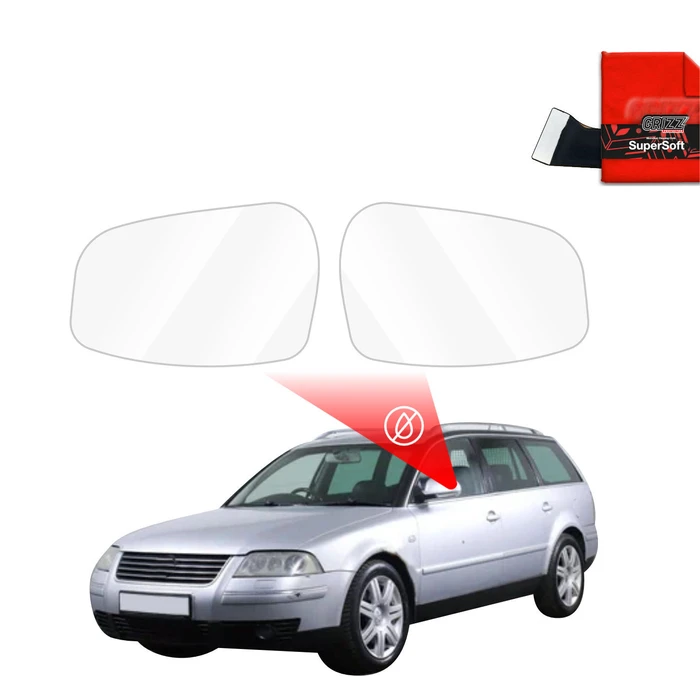 GrizzGlass ZeroDrop Rain-repellent mirror film for Volkswagen Passat B5 Variant Facelifting (2000-2006)