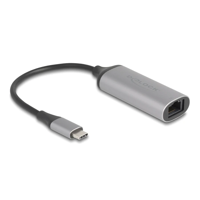 Αντάπτορας Δικτύου USB Delock 81570, USB-C, 5Gbps Ethernet, ασημί