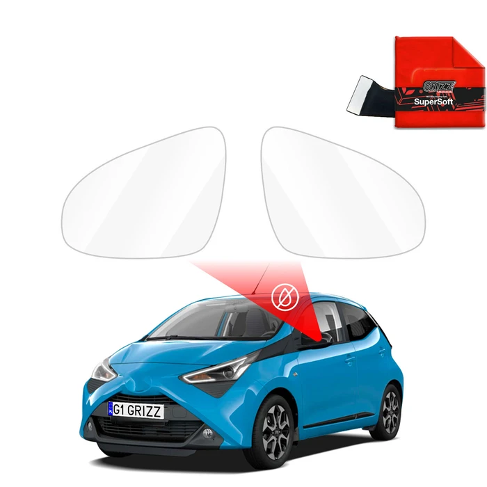 GrizzGlass ZeroDrop Rain-repellent mirror film for Toyota Aygo (2014-2017)