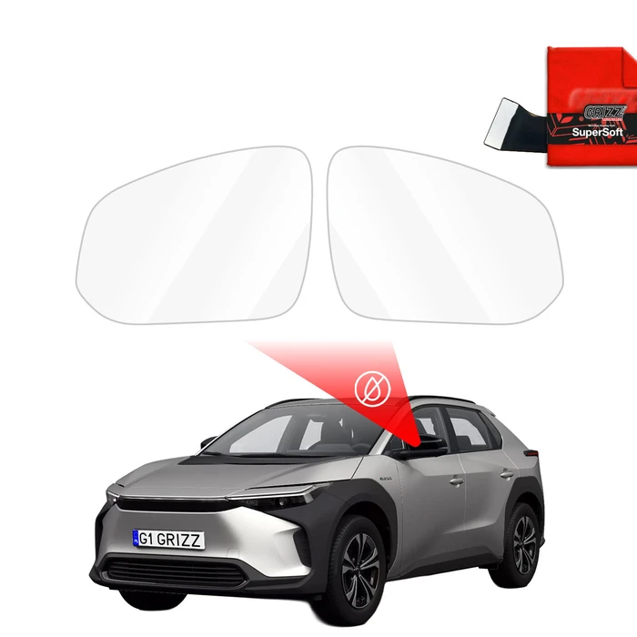 GrizzGlass ZeroDrop Rain-repellent mirror film for Toyota bZ4X (2021-2025)