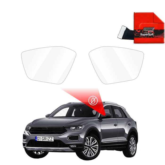 GrizzGlass ZeroDrop Rain-repellent mirror film for Volkswagen T-Roc (2017-2021)