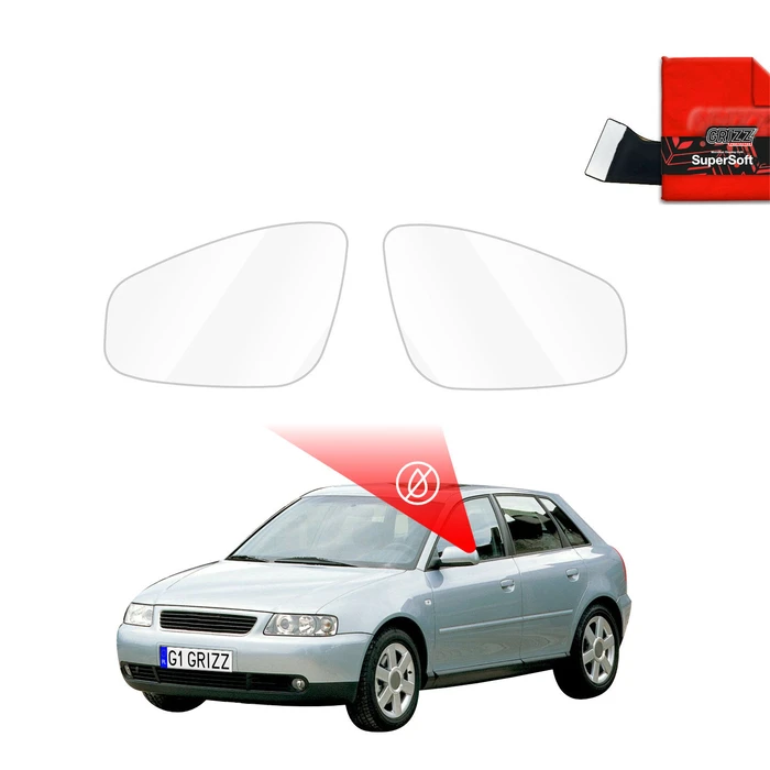 GrizzGlass ZeroDrop Rain-repellent mirror film for Audi A3 8L Hatchback 5D (1999-2003)