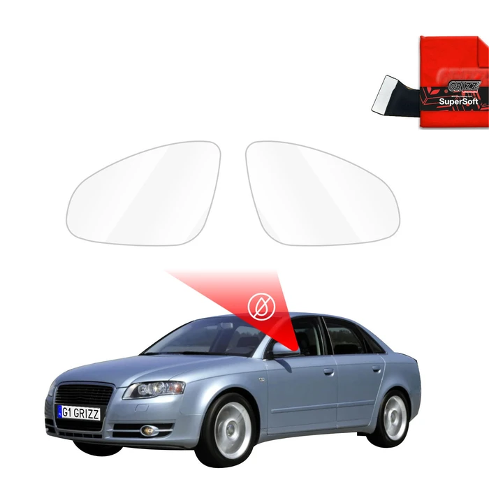 GrizzGlass ZeroDrop Rain-repellent mirror film for Audi A4 B7 Sedan (2004-2008)