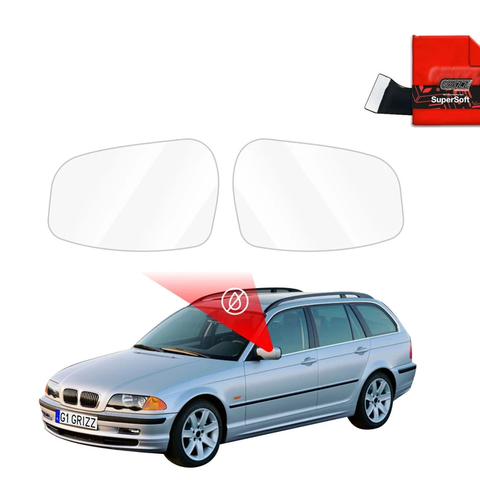 GrizzGlass ZeroDrop Rain-repellent mirror film for BMW 3 E46 Kombi Pre-LCI (1998-2001)