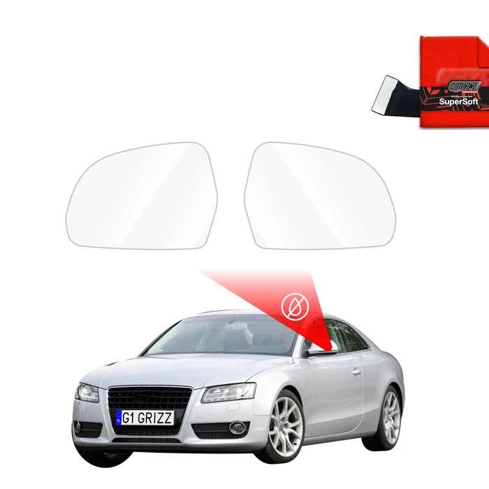 GrizzGlass ZeroDrop Rain-repellent mirror film for Audi A5 8T Coupe 3D (2007-2011)