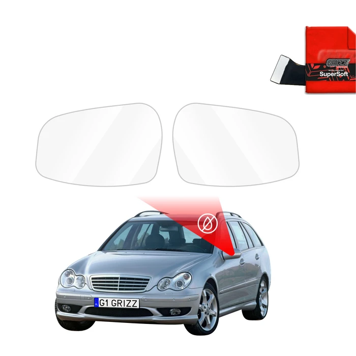 GrizzGlass ZeroDrop Rain-repellent mirror film for Mercedes Benz C-Class S203 Kombi (2001-2007)