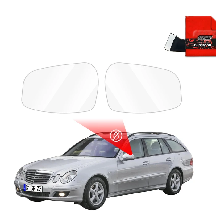 GrizzGlass ZeroDrop Rain-repellent mirror film for Mercedes Benz E-Class S211 Kombi (2002-2009)