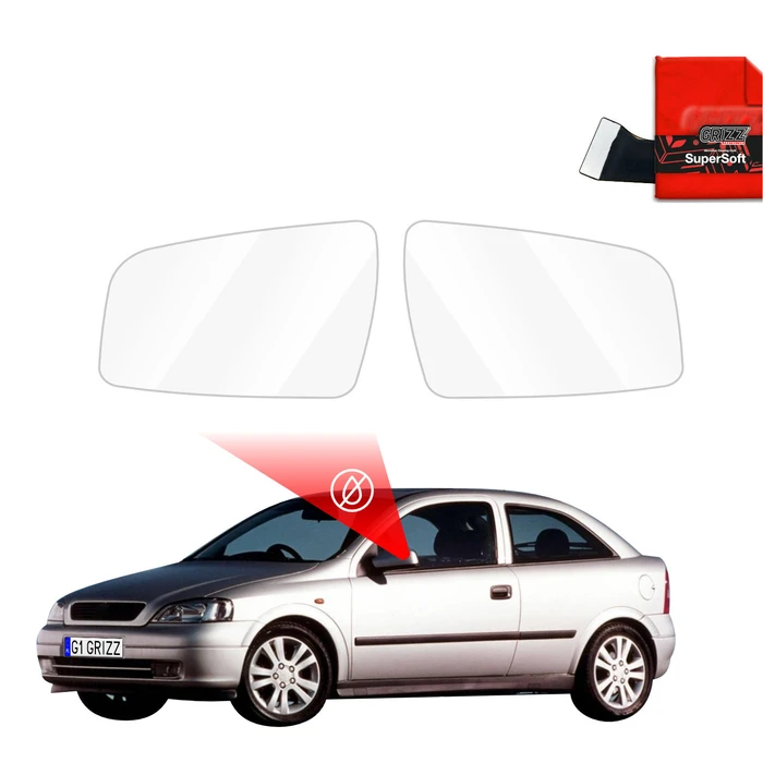GrizzGlass ZeroDrop Rain-repellent mirror film for Opel Astra G Hatchback 3D (1998-2009)