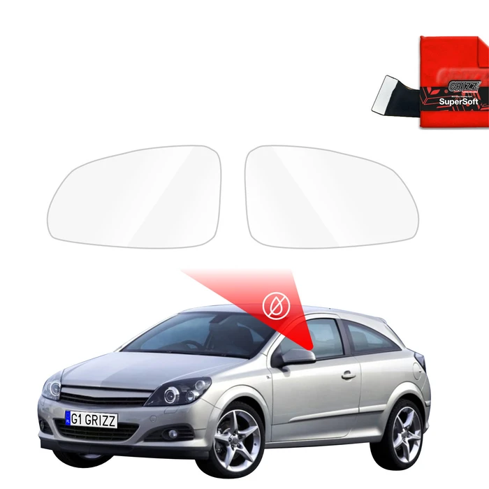 GrizzGlass ZeroDrop Rain-repellent mirror film for Opel Astra H Hatchback 3D (2004-2010)