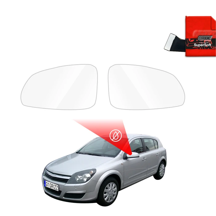 GrizzGlass ZeroDrop Rain-repellent mirror film for Opel Astra H Hatchback 5D (2004-2014)