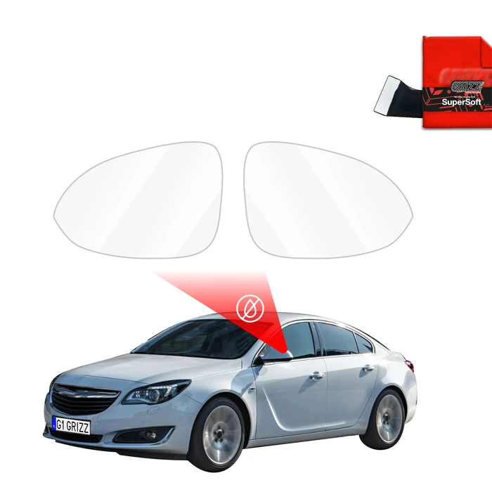 GrizzGlass ZeroDrop Rain-repellent mirror film for Opel Insignia Sedan Facelifting (2013-2017)