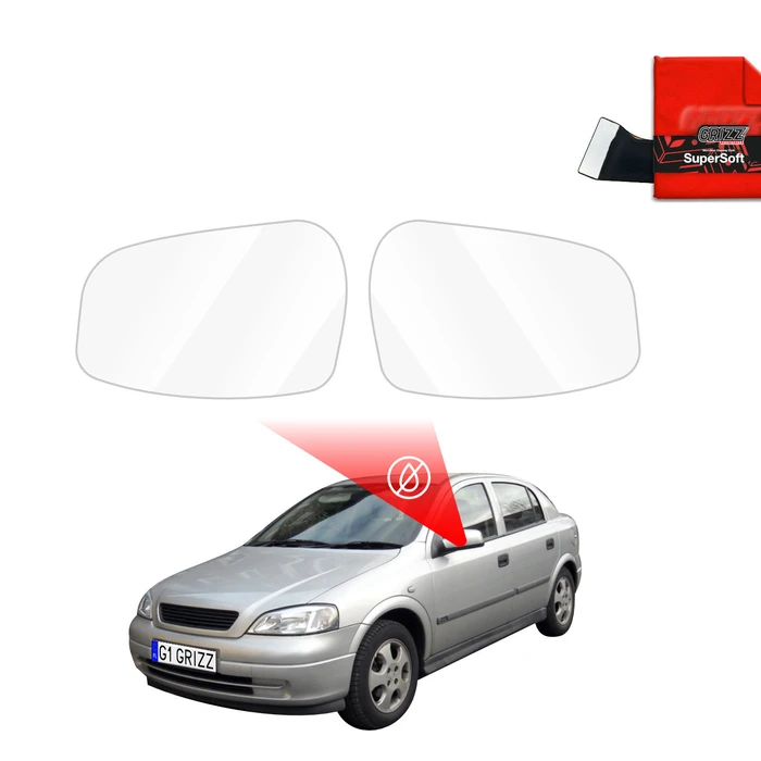 GrizzGlass ZeroDrop Rain-repellent mirror film for Opel Astra G Hatchback 5D (1998-2009)