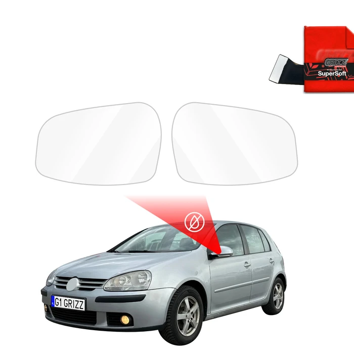 GrizzGlass ZeroDrop Rain-repellent mirror film for Volkswagen Golf 5 Hatchback 5D (2003-2009)