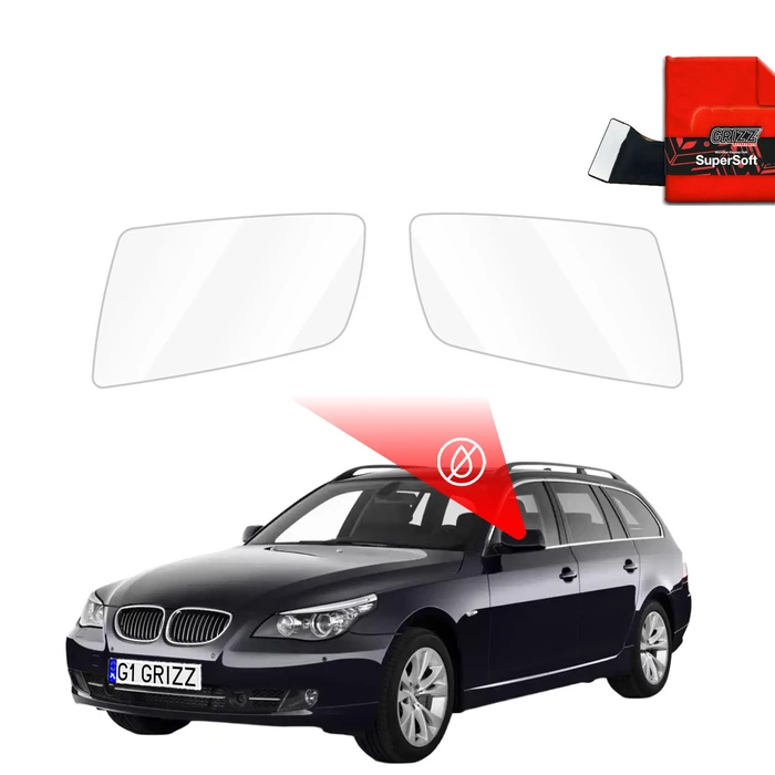 GrizzGlass ZeroDrop Rain-repellent mirror film for BMW 5 Touring E61 (2004-2010)