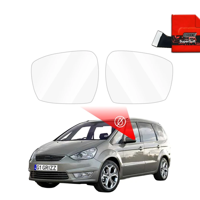 GrizzGlass ZeroDrop Rain-repellent mirror film for Ford Galaxy 2 (2006-2015)