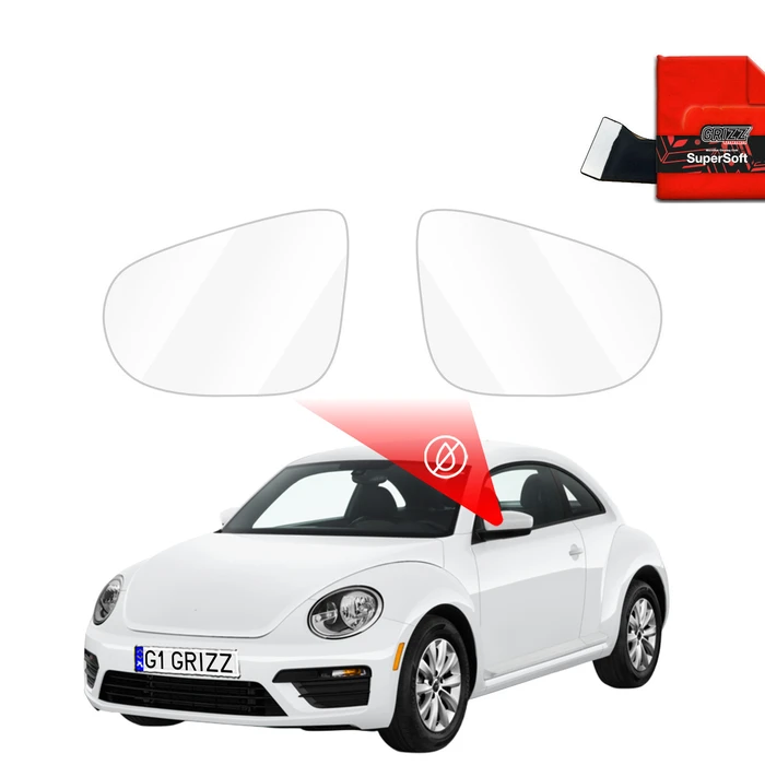 GrizzGlass ZeroDrop Rain-repellent mirror film for Volkswagen Beetle (2011-2019)