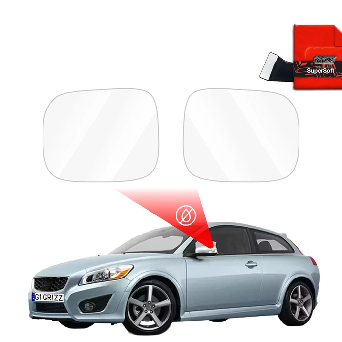 GrizzGlass ZeroDrop Rain-repellent mirror film for Volvo C30 (2006-2012)