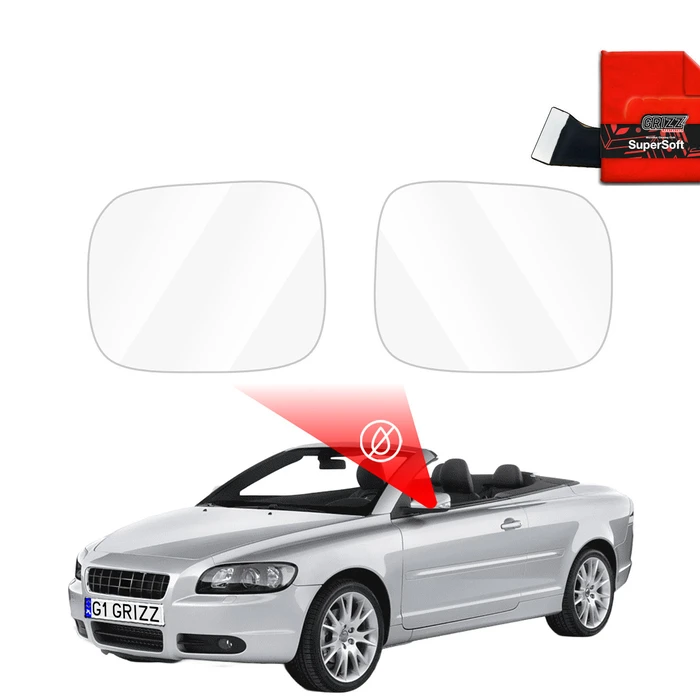 GrizzGlass ZeroDrop Rain-repellent mirror film for Volvo C70 (2006-2013)