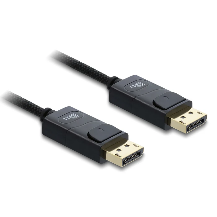 Delock Cable DisplayPort male - DisplayPort male 2m Μαύρο (81672)