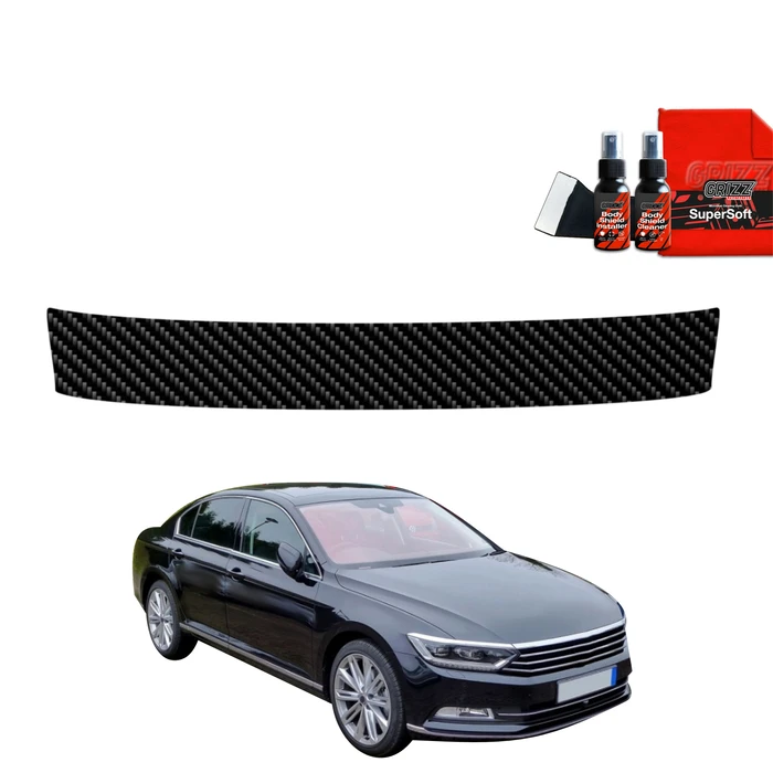 GrizzGlass BodyShield Carbon boot sill film for Volkswagen Passat B8 Sedan (2014-2022)