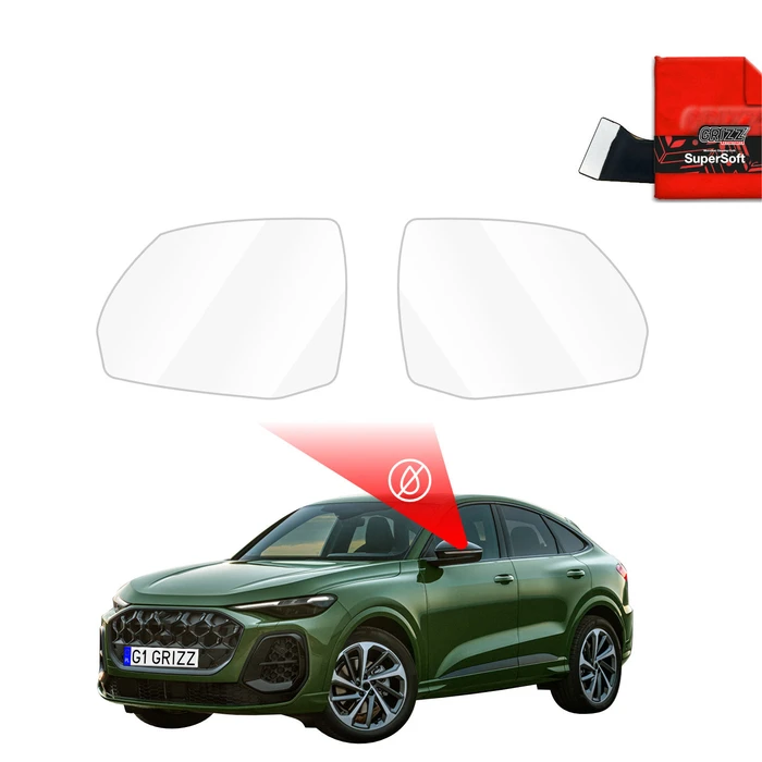 GrizzGlass ZeroDrop Rain-repellent mirror film for Audi Q5 Sportback (2020-2025)