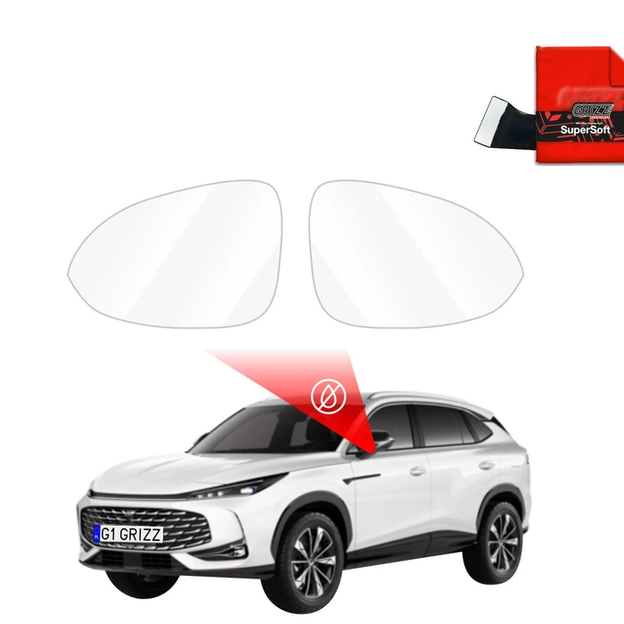 GrizzGlass ZeroDrop Rain-repellent mirror film for MG HS (2024-2025)