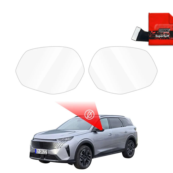 GrizzGlass ZeroDrop Rain-repellent mirror film for Peugeot 5008 (2025)
