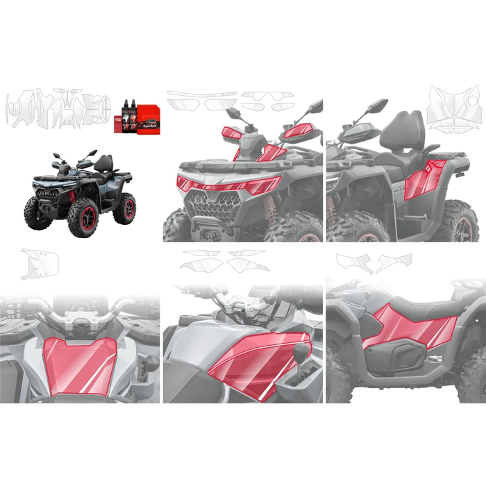 GrizzGlass BodyShield Protective film for CFMOTO CFORCE 850 Touring (2025-2026) [20in1]
