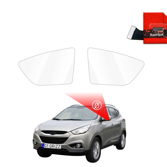 GrizzGlass ZeroDrop Rain-repellent mirror film for Hyundai ix35 (2009-2013)