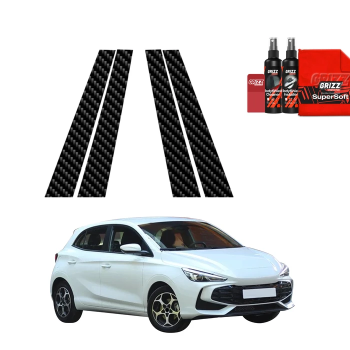 GrizzGlass BodyShield Carbon pillar film for MG 3 (2024-2026) [4in1]