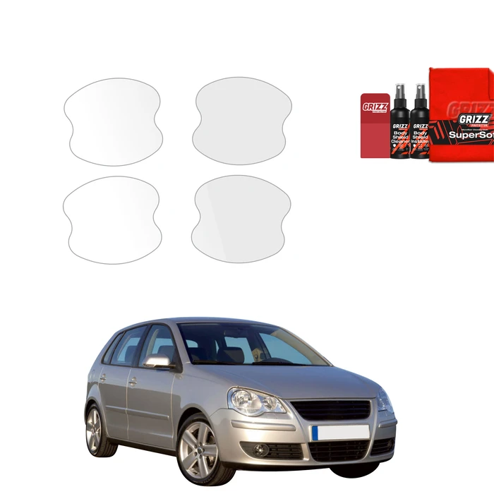 GrizzGlass BodyShield Protective film under door handles for Volkswagen Polo Hatchback 5D (2001-2009) [4in1]